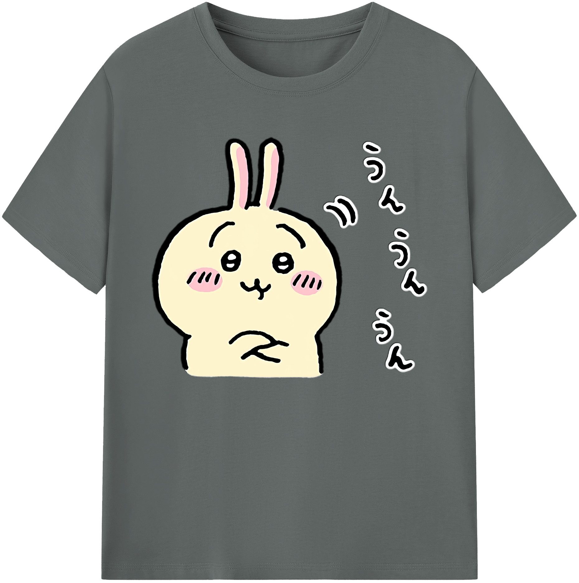 （画像用） ちいかわ うさぎ Chii-kawa usagi 綿100％ メンズ半袖Tシャツ｜肌触りやわらか＆通気性